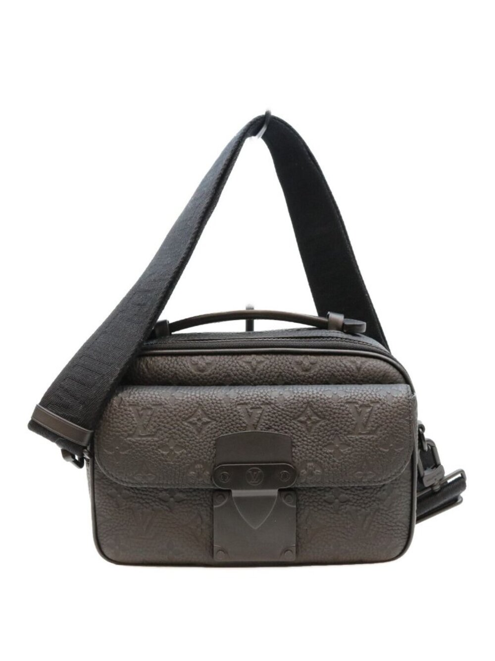 Louis Vuitton Black Monogram Taurillon S Rock Messenger Shoulder Bag